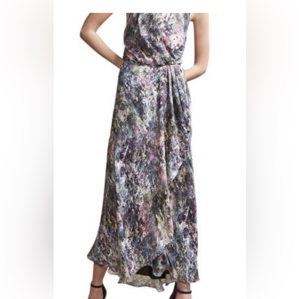 Haute Hippie faux silk wrap halter dress.Size Small. Worn 1x. FUN Wedding season